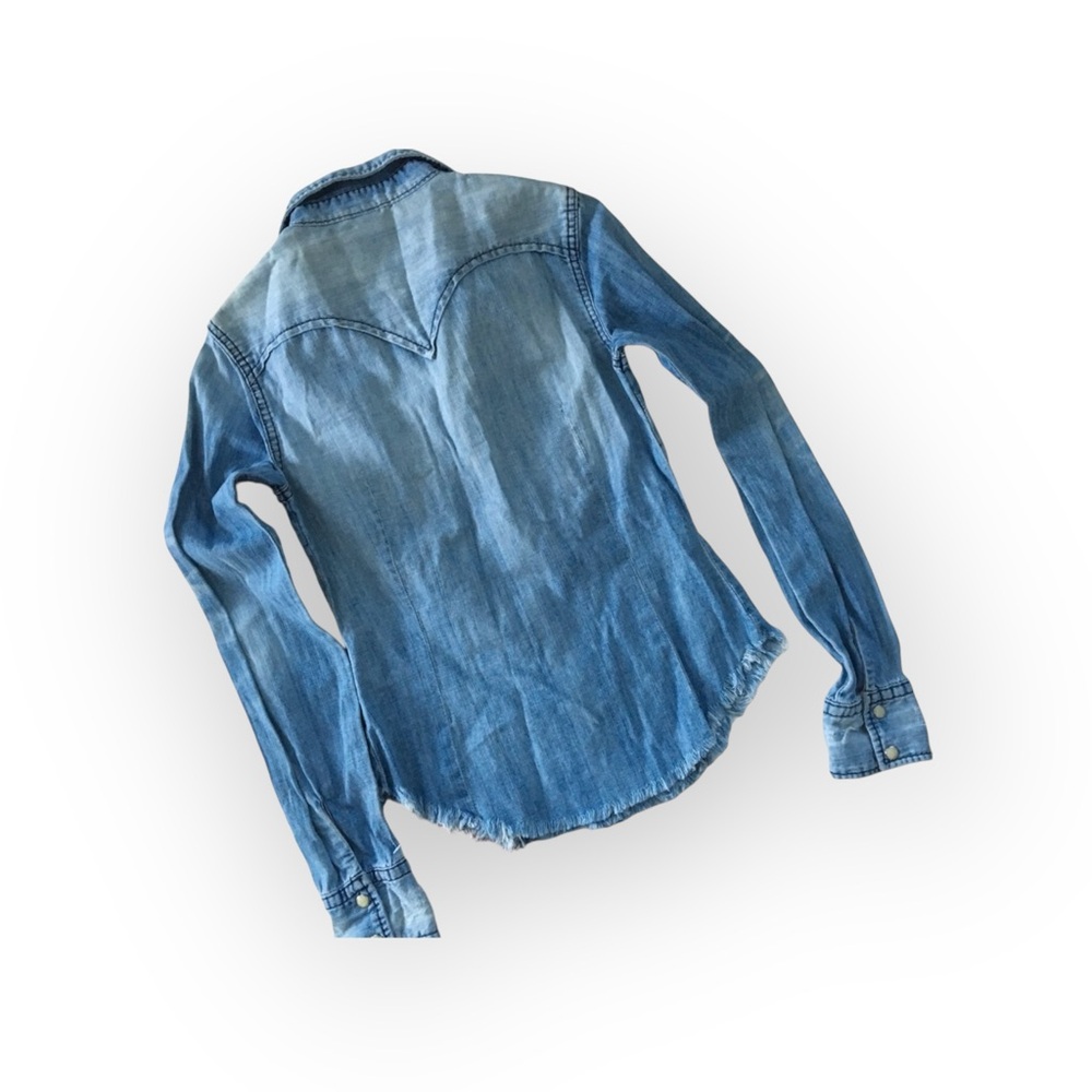 new True Religion ʊ Lucy Denim Button Down Western Inspired Shirt ʊ Sundance XS - Picture 11 of 16